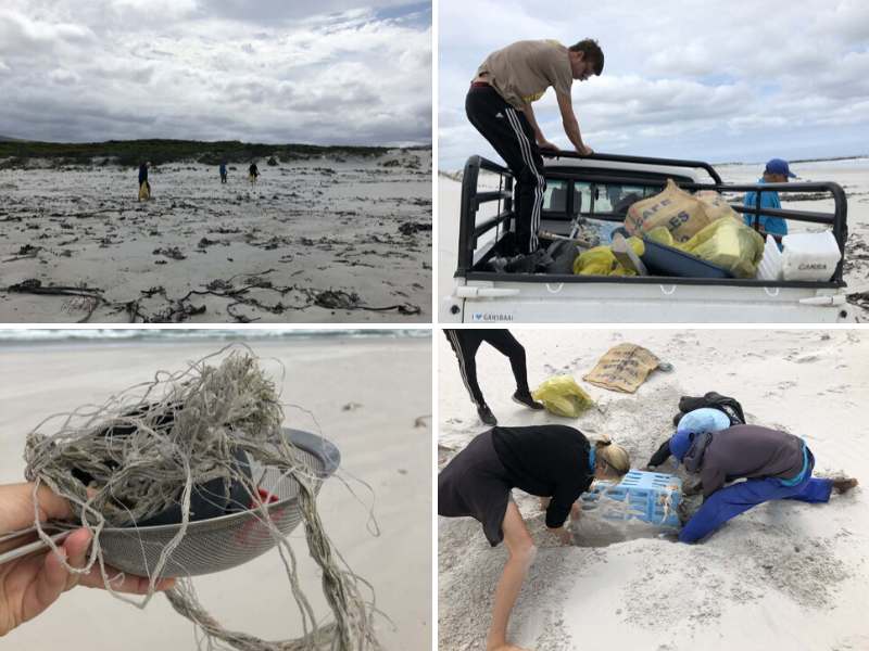 Ozeankind in Südafrika. Cleanup am Pearly Beach